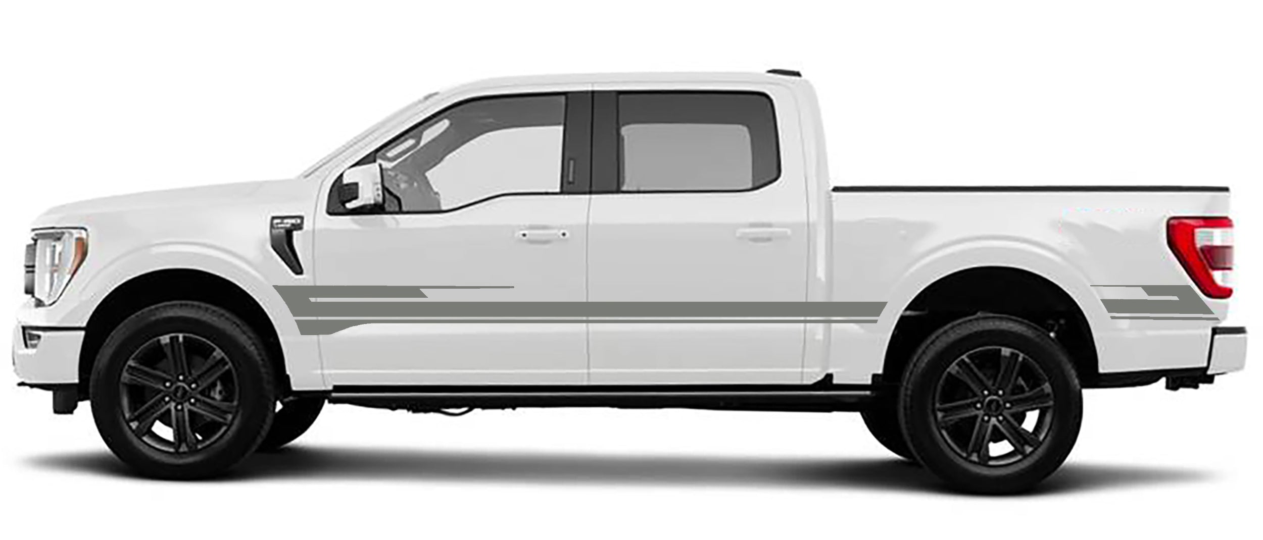 sway xl mid panel stripes vinyl graphics for ford f 150 2021 to 2023 models gray
