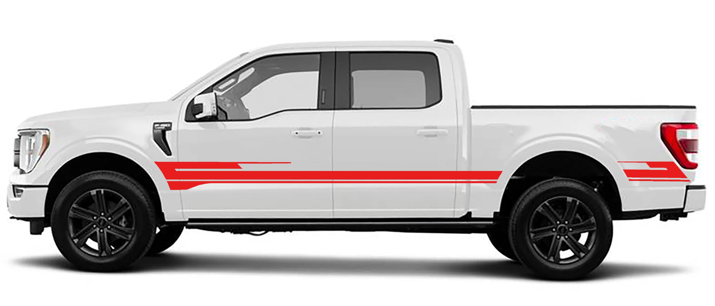 sway xl mid panel stripes vinyl graphics for ford f 150 2021 to 2023 models red