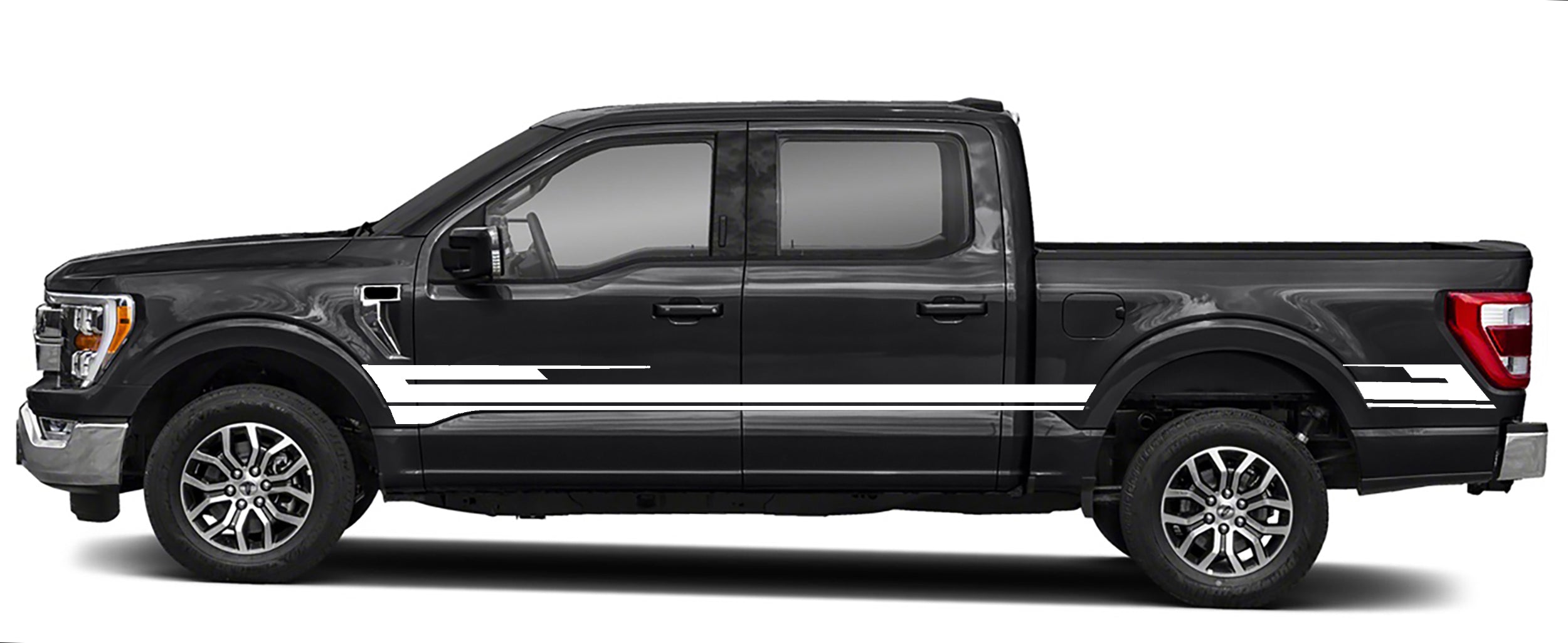 sway xl mid panel stripes vinyl graphics for ford f 150 2021 to 2023 models white