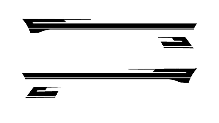 sway xl mid panel stripes vinyl graphics for ford f 150 2021 to 2023 models