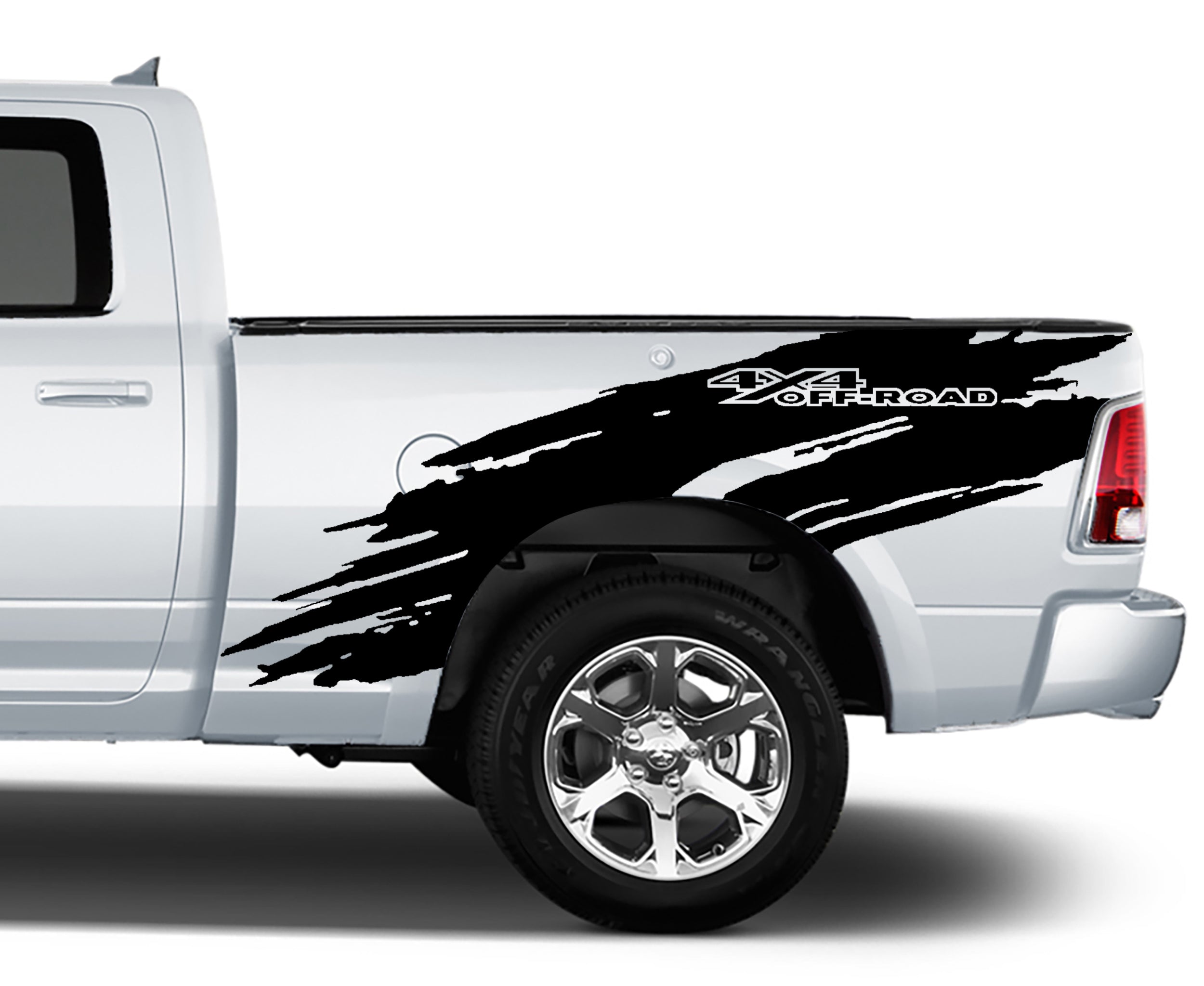 torn 4x4 off road bed graphics for dodge ram 2008 to 2018 models black