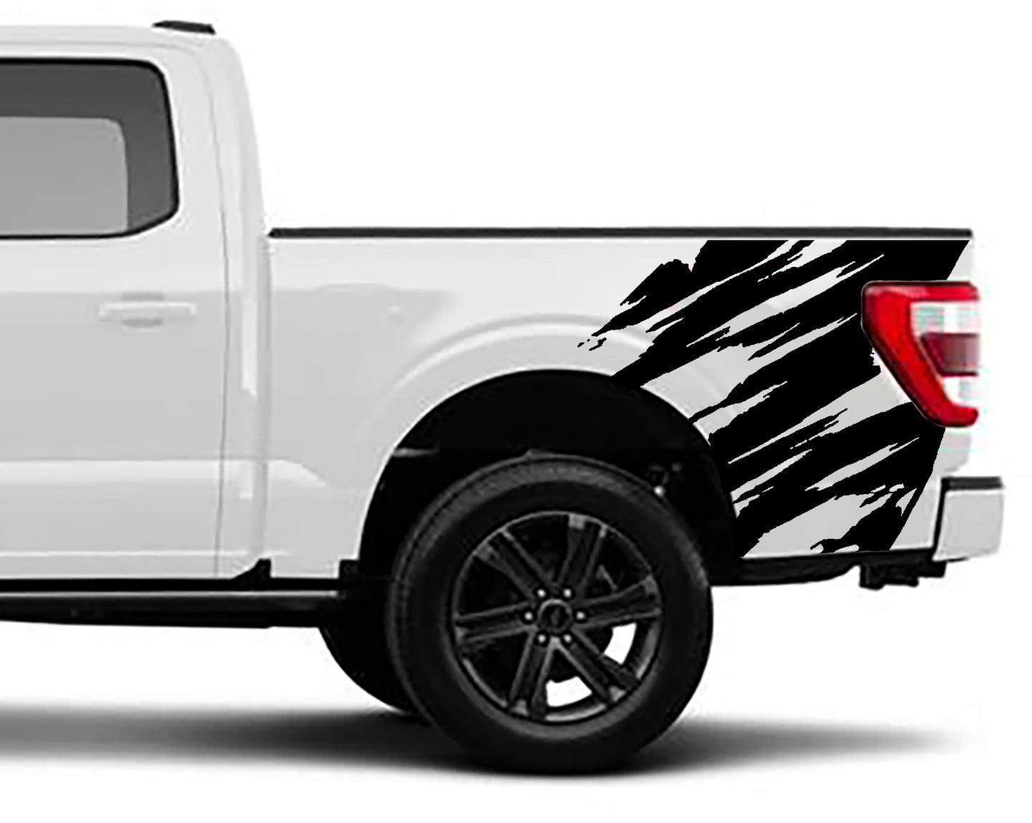 Ford F-150 Torn Style Bed Decals (Pair) : Vinyl Graphics Kit Fits (2021-2023)