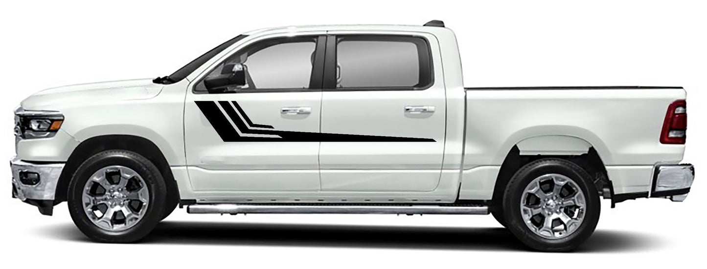 upper door hocky graphics for dodge ram 1500 2500 2019 to 2023 models black