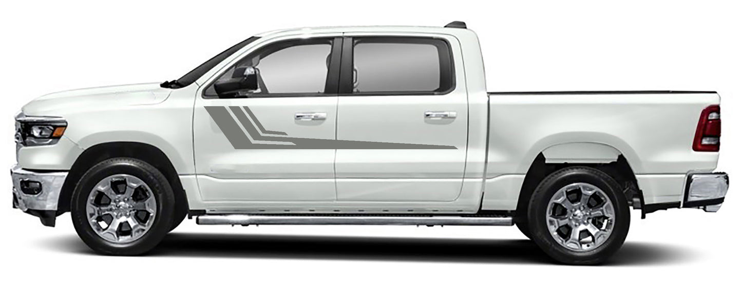 upper door hocky graphics for dodge ram 1500 2500 2019 to 2023 models gray