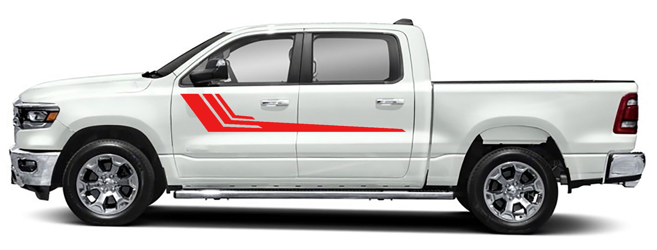 upper door hocky graphics for dodge ram 1500 2500 2019 to 2023 models red