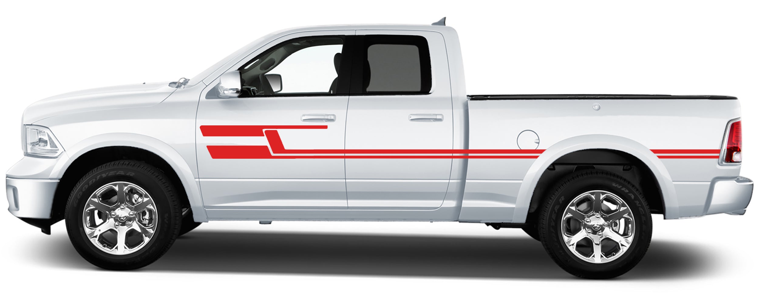 upper door stripes for dodge ram 2008 to 2018 models red
