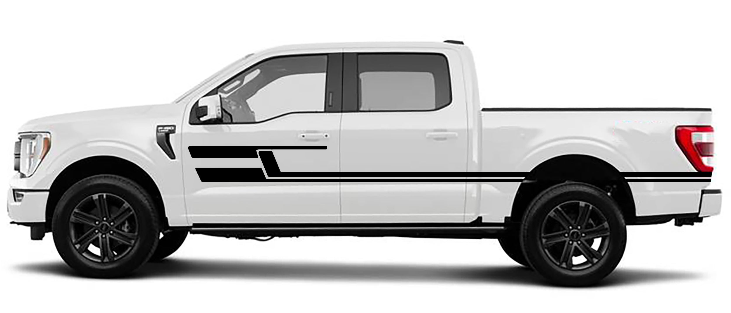 Ford F-150 Upper Door Side Stripes Decals (Pair) : Vinyl Graphics Kit Fits (2021-2023)