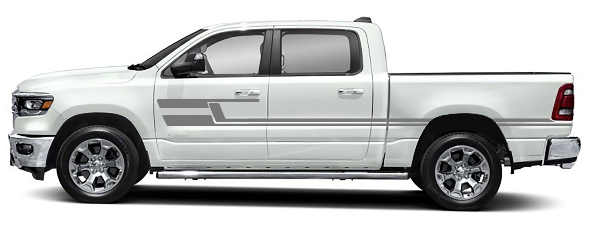 upper door graphics for dodge ram 1500 2500 2019 to 2023 models gray