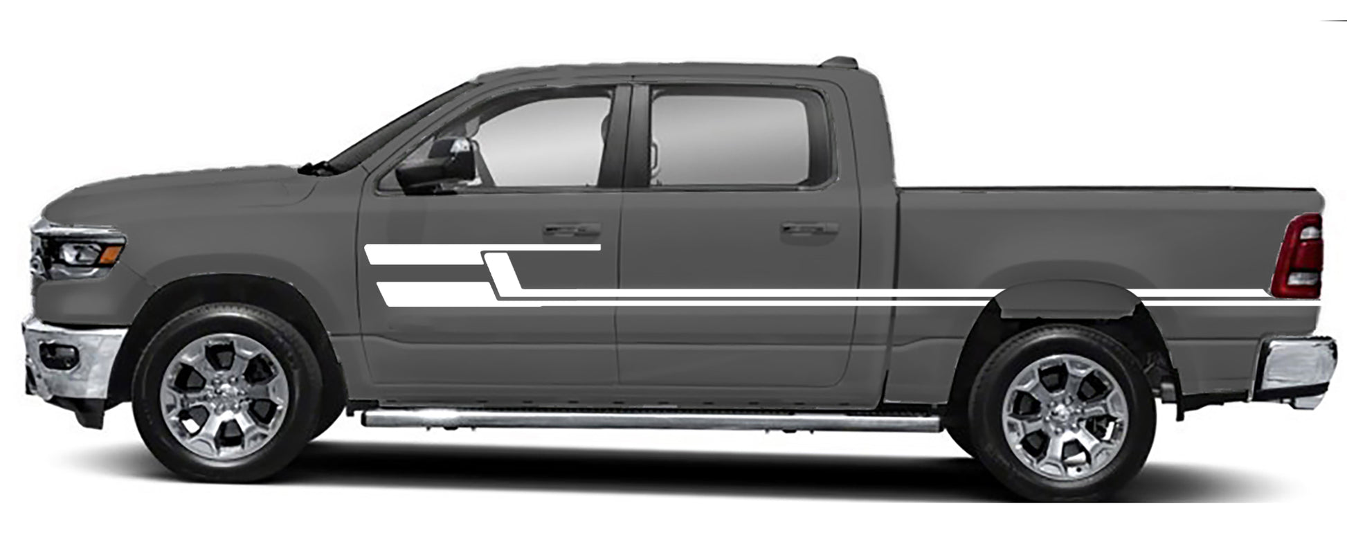 upper door graphics for dodge ram 1500 2500 2019 to 2023 models white