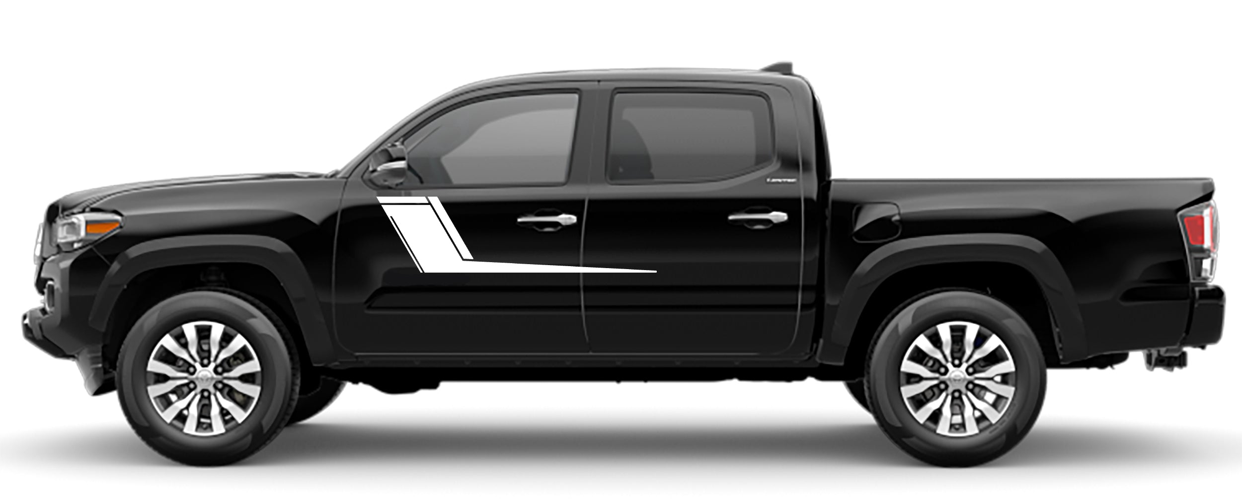 upper door stripes vinyl decals for toyota tacoma 2016 to 2023 models white