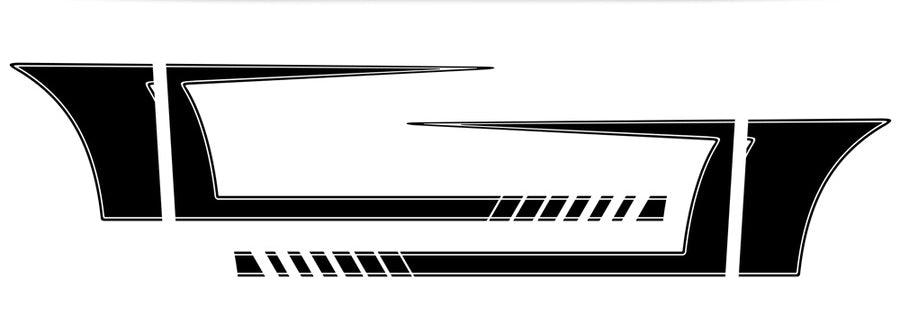 Large Side Racing Strips Compatible With Ford Mustang (2015 to 2022) models | Auto Vinyl Graphics Decals and Stickers. - Jkprostickers