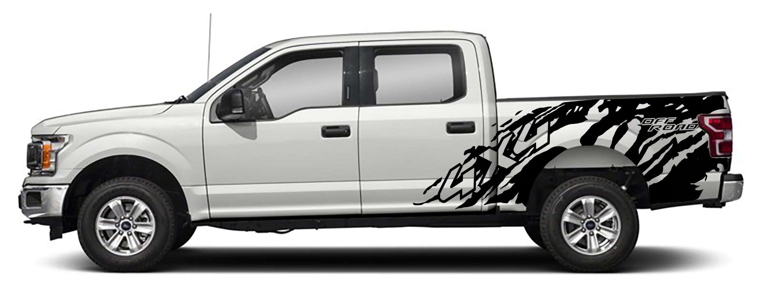Ford F-150 4x4 Off Road Bed Decals (Pair) : Vinyl Graphics Kit Fits (2015-2020)