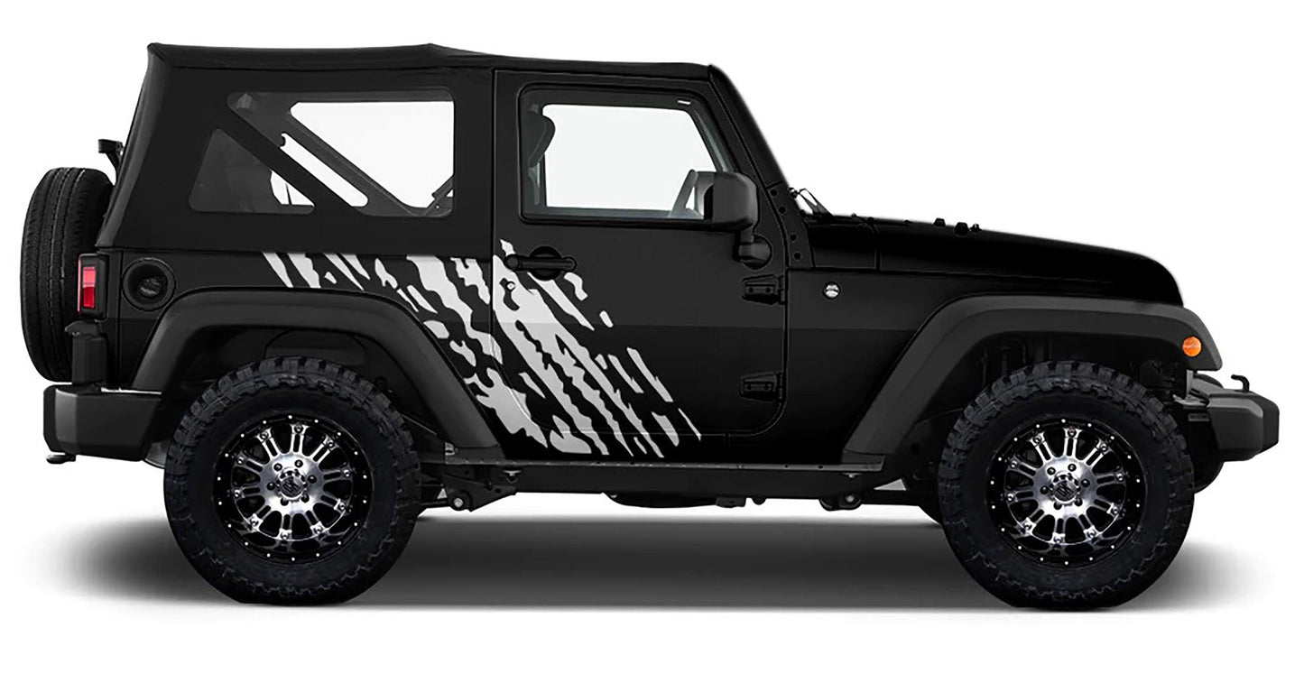 Jeep Wrangler (1999-2006) Custom Decals, Graphics and Stickers - Mud Splash Kit - Jkprostickers