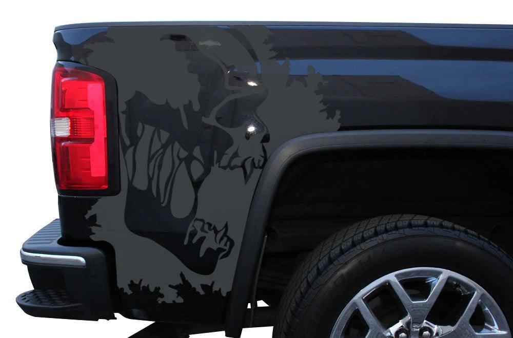 GMC Sierra 2014-2017 Custom Vinyl Decal, Graphics and Stickers - Scream Bed Kit - Jkprostickers