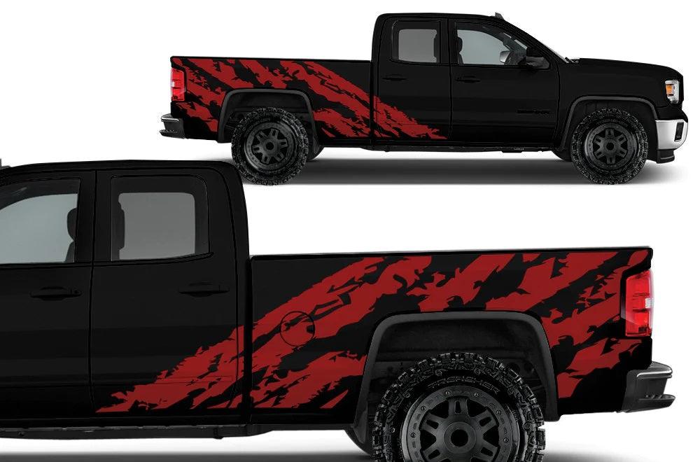 gmc sierra shredded side decal graphics kit