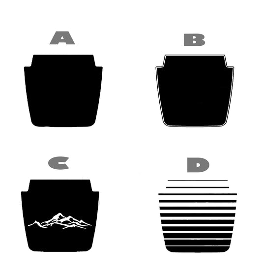 Samples hood black out decal kit for jeep wrangler jk