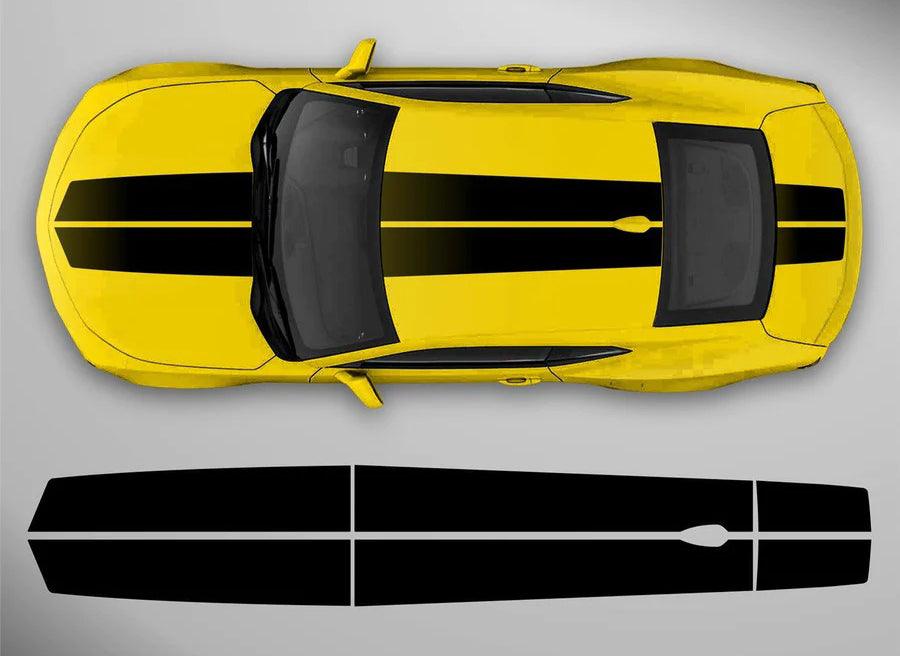 chevrolet_camaro_2016-1018_custom_vinyl_wrap_dual_double_full_body_stripe_kit_black