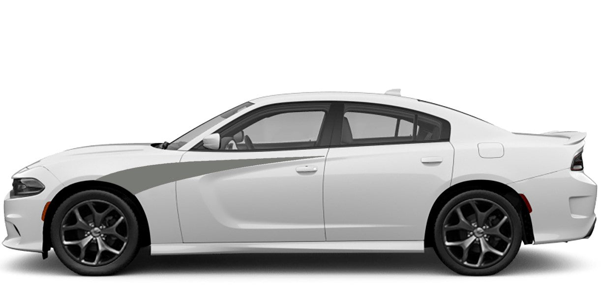 Dodge Charger Side Accent Stripes Decals (Pair) : Vinyl Graphics Kit Fits (2015-2023)