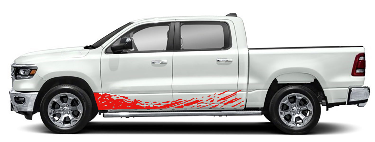 Lower Rocker Mud Splash Stripe Decal Kit for Dodge Ram 1500 5th Gen