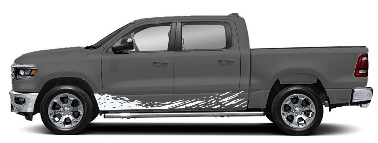 Lower Rocker Mud Splash Stripe Decal Kit for Dodge Ram 1500 5th Gen