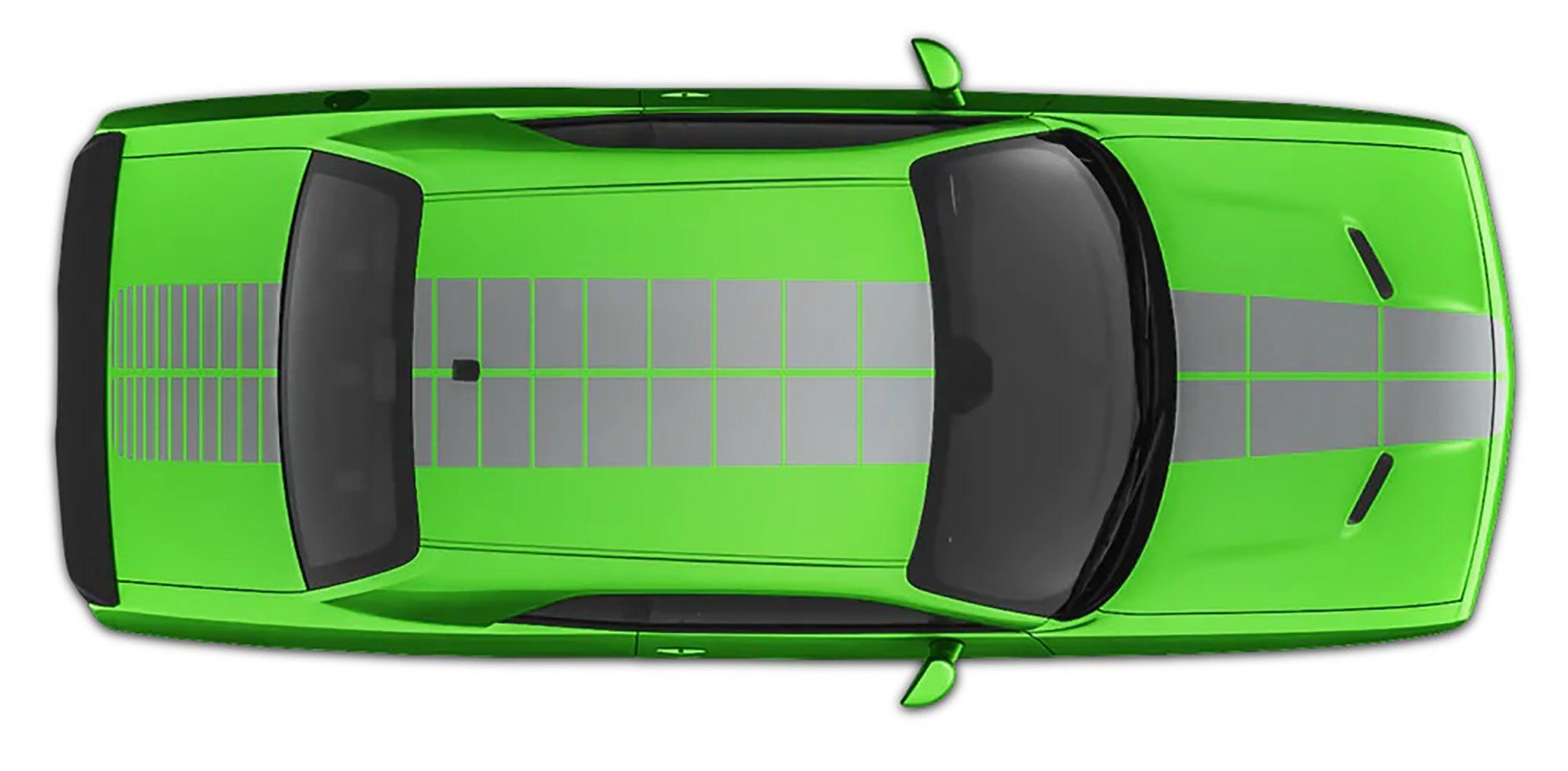 green car gray Puls Rally Full Body Stripe