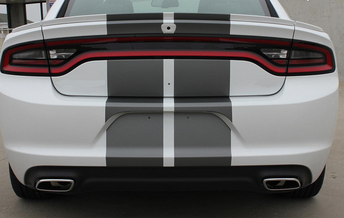 Dodge Charger (2015 to 2023) | Custom Decals, Graphics and Stickers - Twin Full Body Stripes - Jkprostickers
