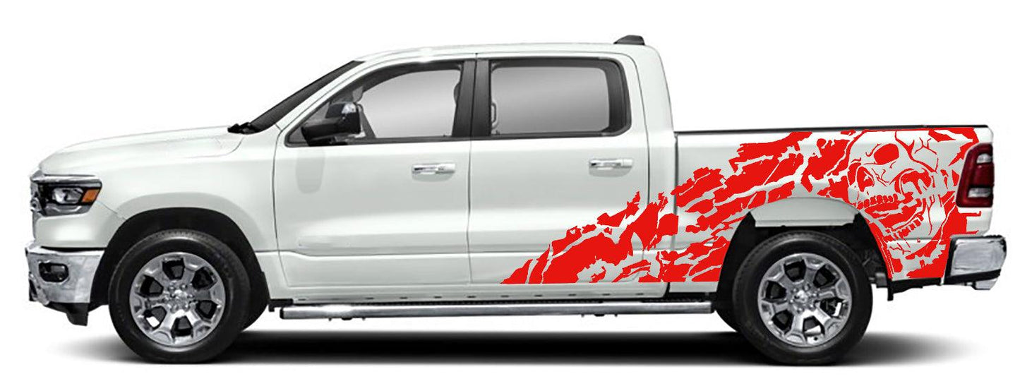nightmare bed graphics for dodge ram 2018 to 2023 models red
