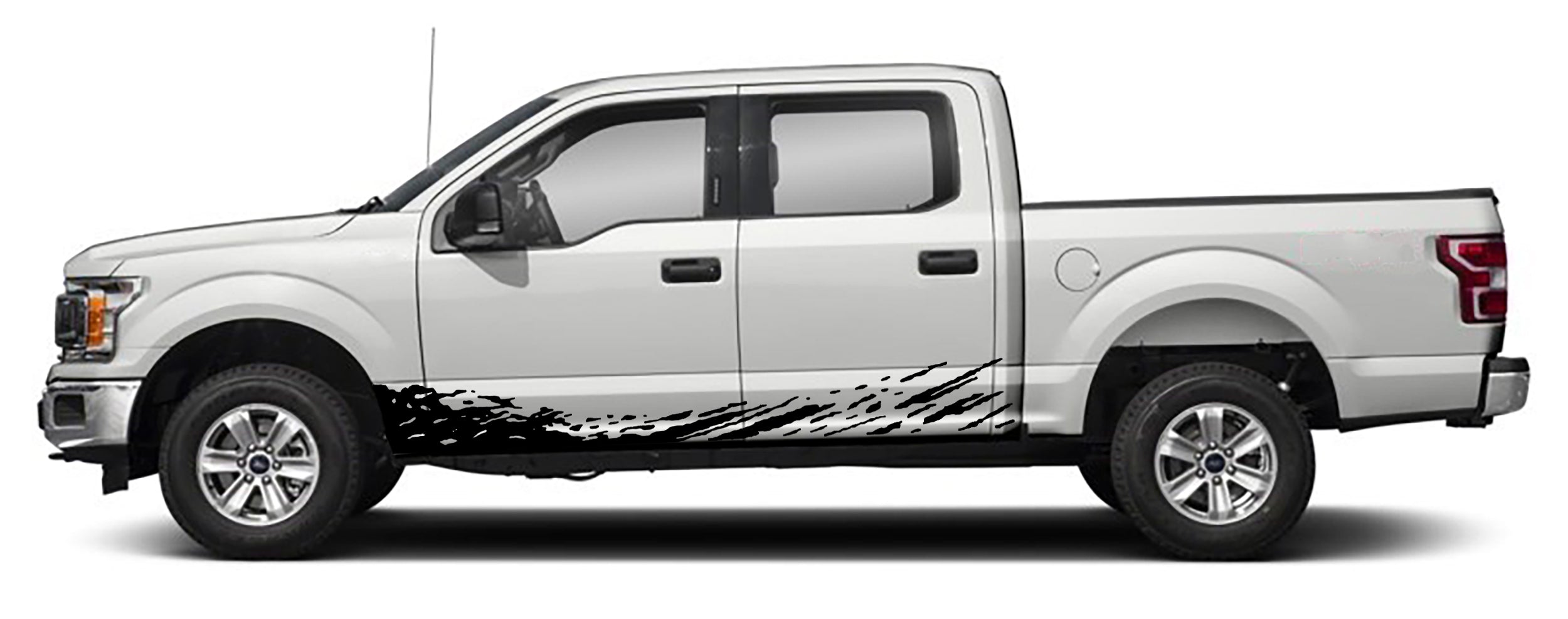 Ford F-150 Mud Splash Rocker Stripe Decals (Pair) : Vinyl Graphics Kit Fits (2015-2020)