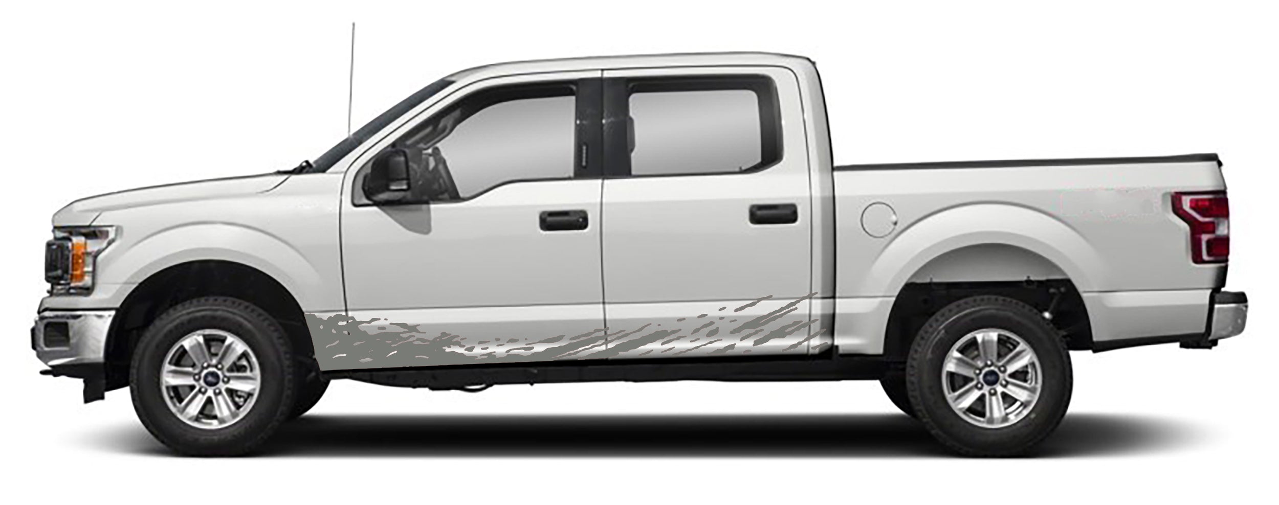 Ford F-150 Mud Splash Rocker Stripe Decals (Pair) : Vinyl Graphics Kit Fits (2015-2020)