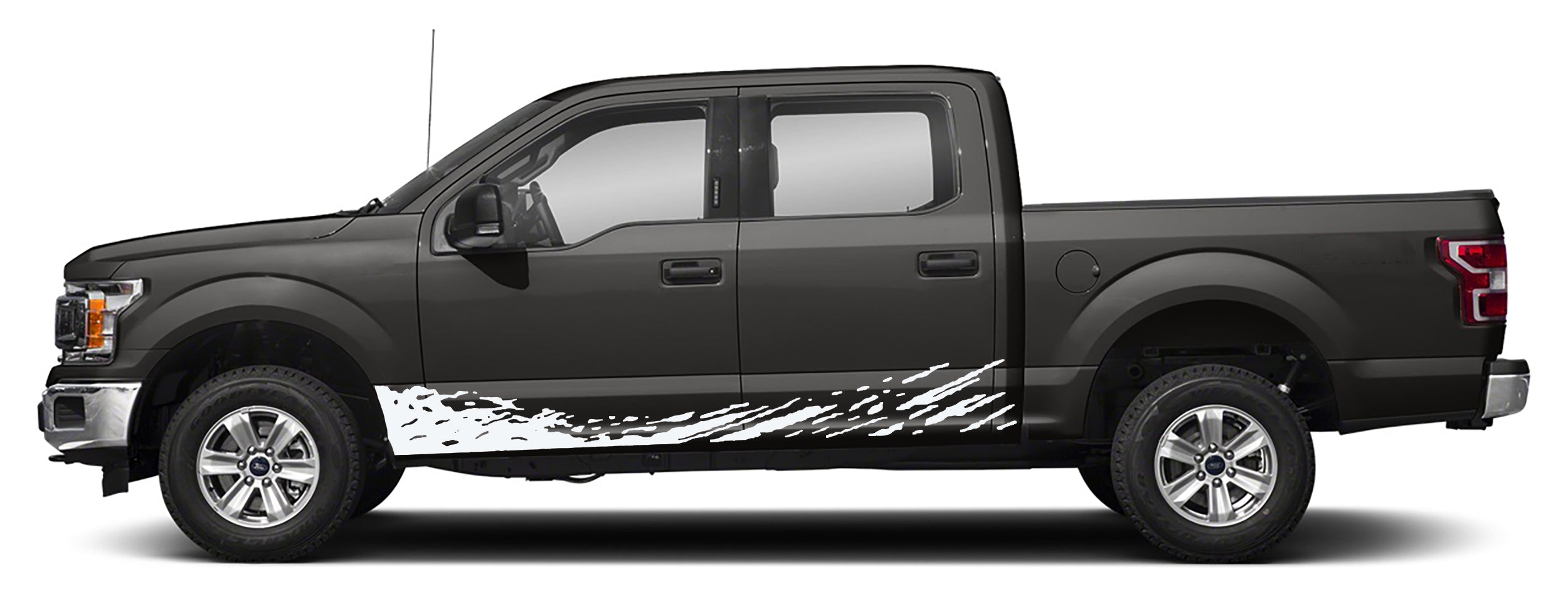 Ford F-150 Mud Splash Rocker Stripe Decals (Pair) : Vinyl Graphics Kit Fits (2015-2020)