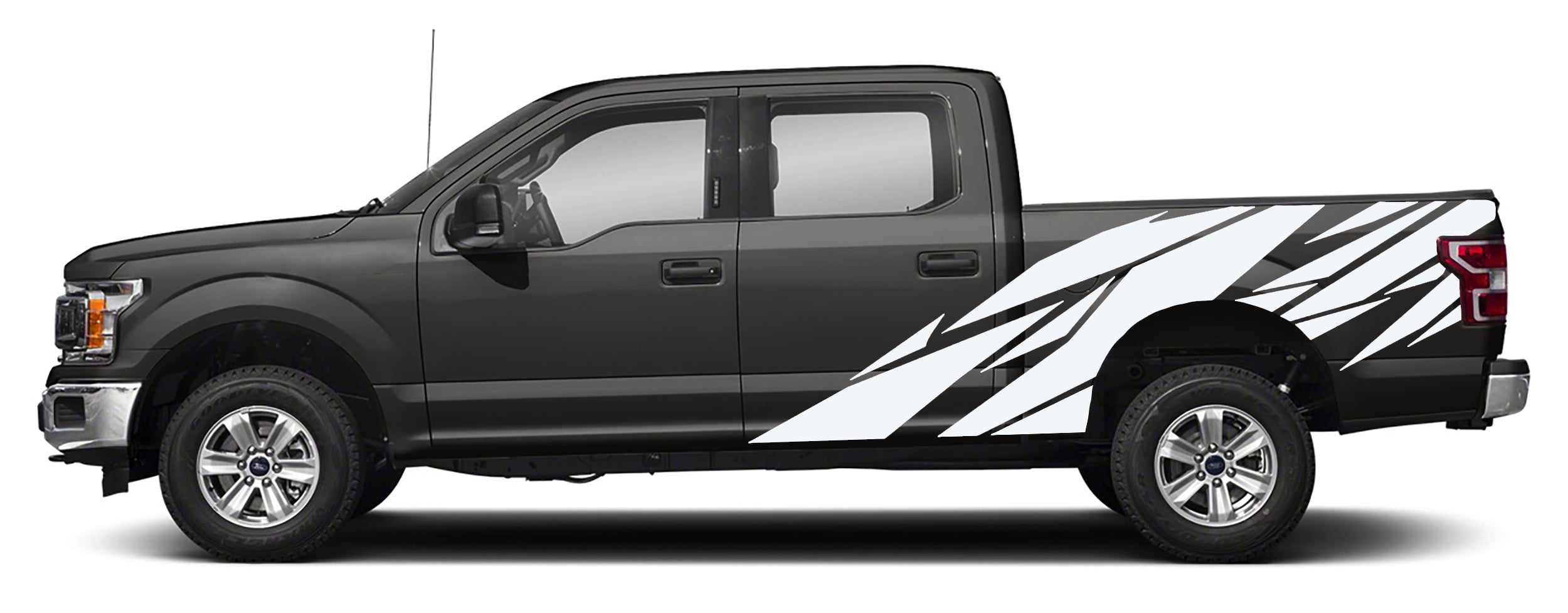 Ford F-150 Geometric Bed Decals (Pair) : Vinyl Graphics Kit Fits (2015-2020)