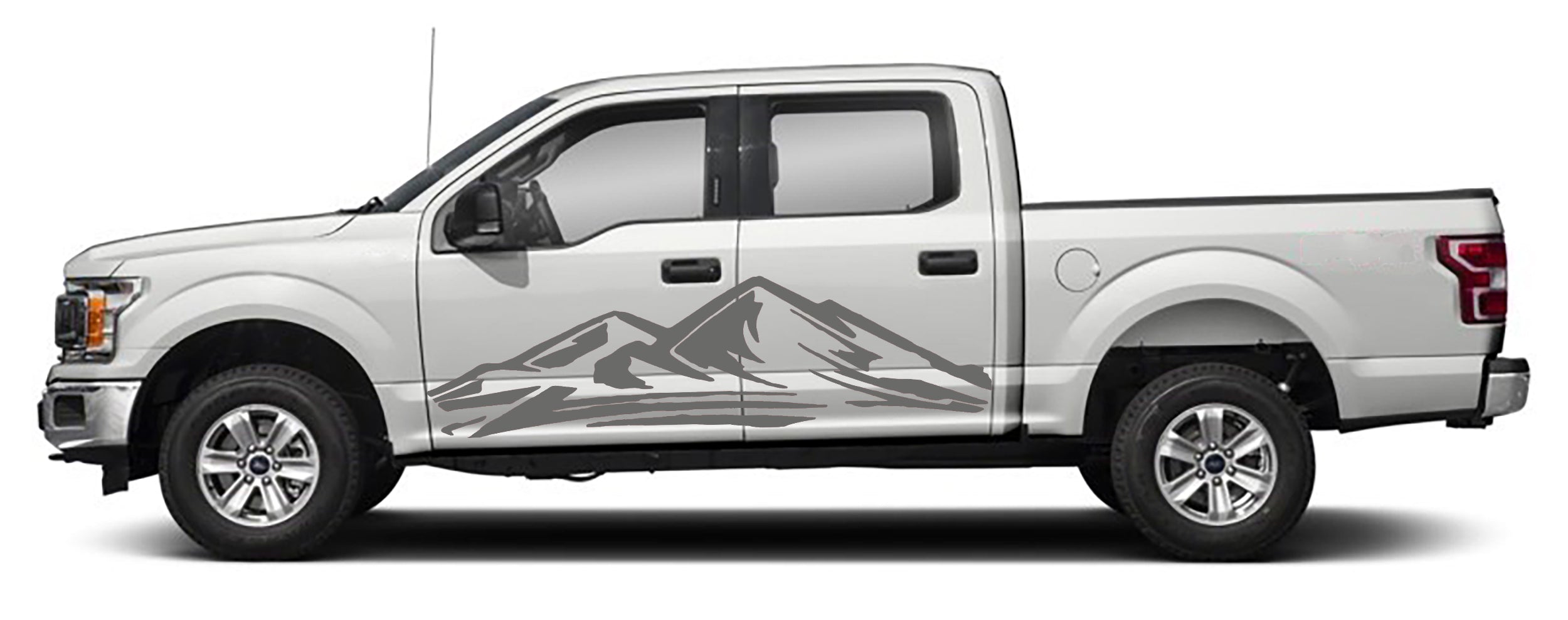 Ford F-150 Giant Mountain Mount Door Decals (Pair) : Vinyl Graphics Kit Fits (2015-2020)