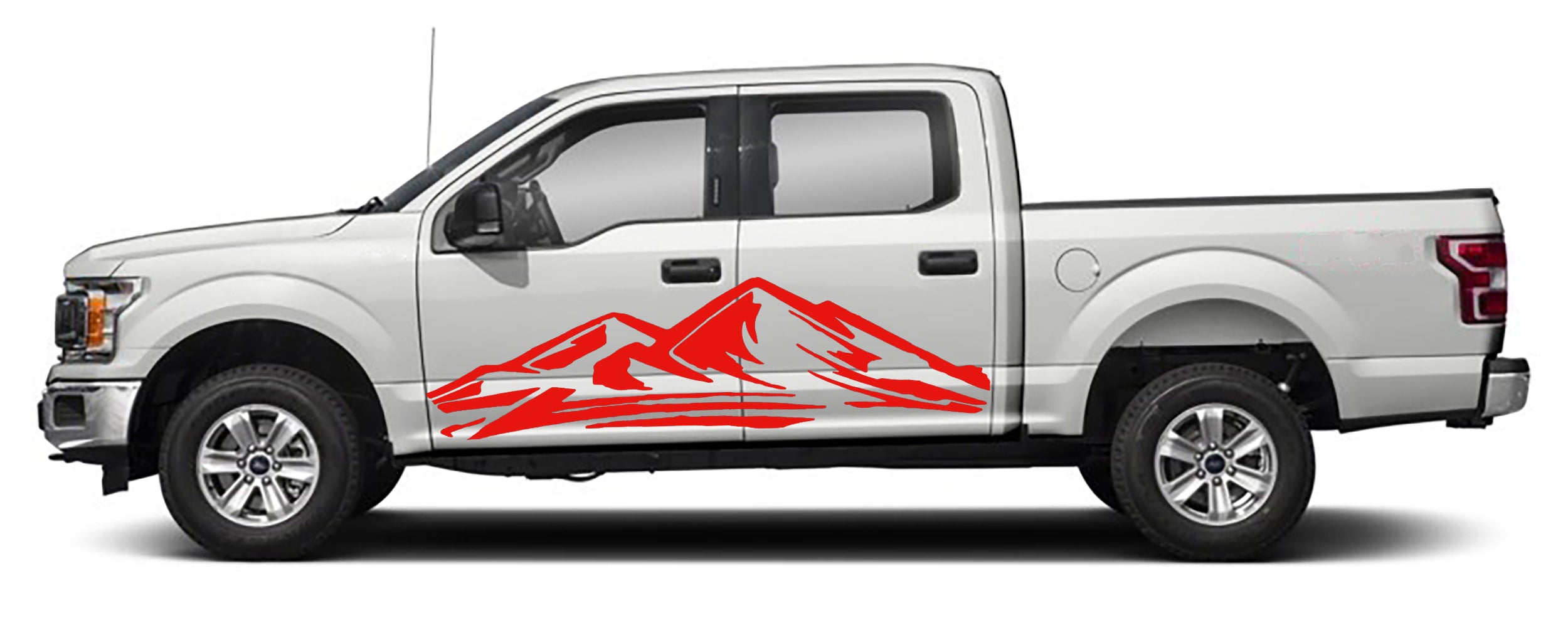 Ford F-150 Giant Mountain Mount Door Decals (Pair) : Vinyl Graphics Kit Fits (2015-2020)