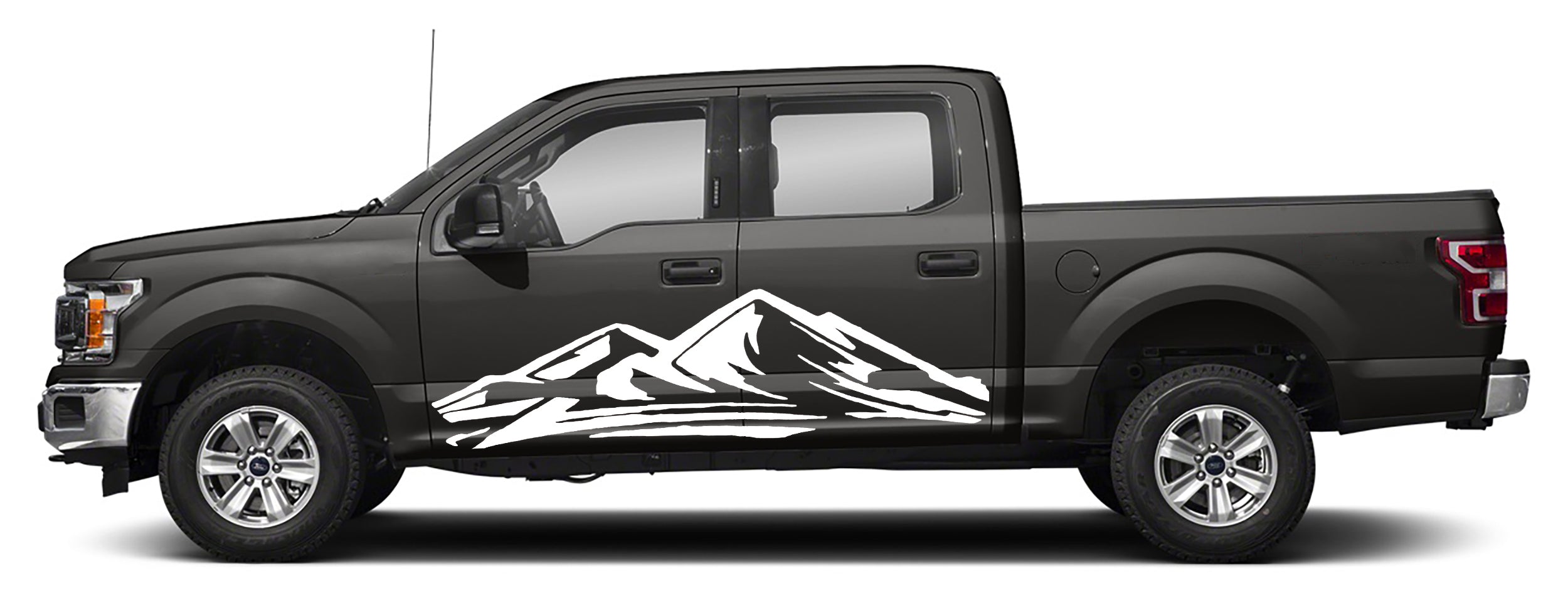 Ford F-150 Giant Mountain Mount Door Decals (Pair) : Vinyl Graphics Kit Fits (2015-2020)