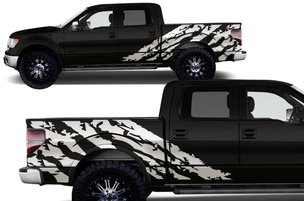 Ford F-150 (2009-2014) | Custom Decal, Graphics and Stickers - Shredded Bed Kit - Jkprostickers
