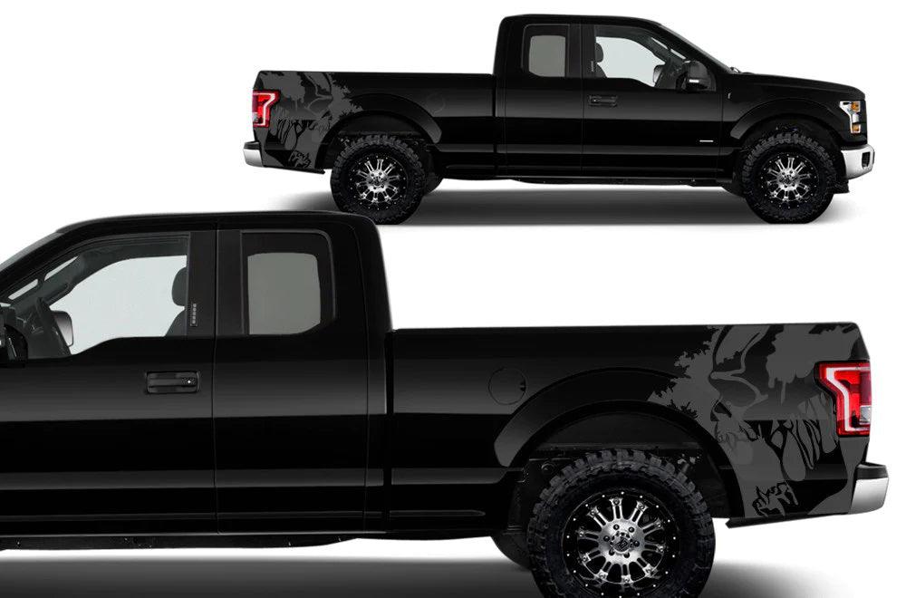 Ford F-150 (2015-2020) | Custom Decals, Graphics and Stickers - Scream Skull Kit - Jkprostickers