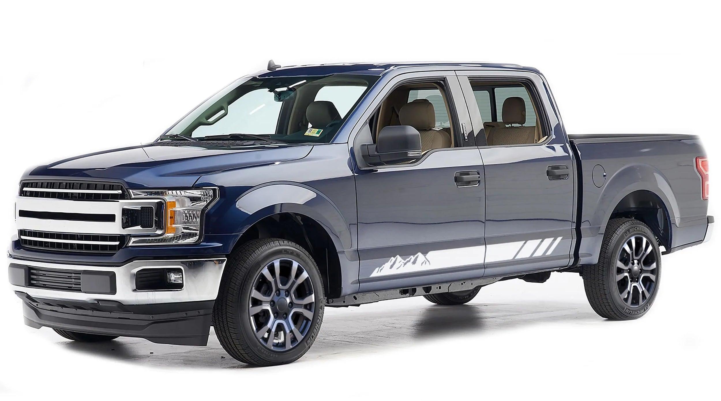 Ford F-150 (2015-2020) Custom Decals, Graphics and Stickers - Mountain Rocker Stripe Kit - Jkprostickers