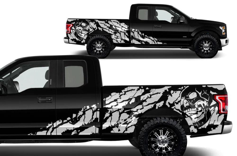 Ford F-150 SuperCab (2015-2020) | Custom Decals, Graphics and Stickers - Nightmare Bed Decal Kit - Jkprostickers