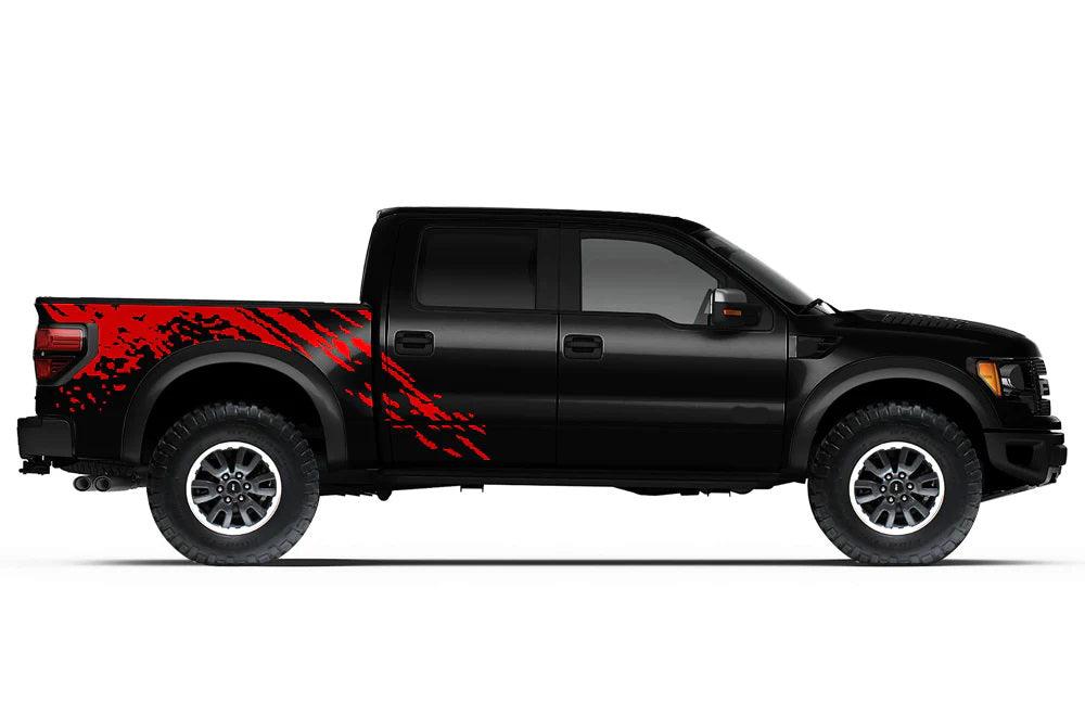Ford F-150 SVT Raptor (2010-2014) Custom Decals, Graphics and Stickers - Splash Side Wrap Kit - Jkprostickers