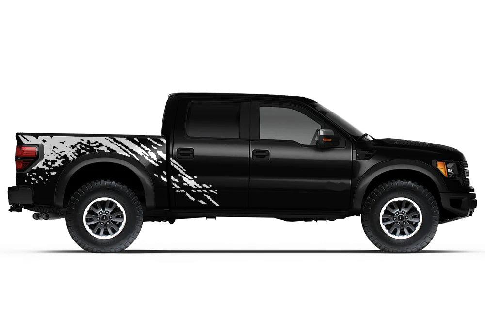 Ford F-150 SVT Raptor (2010-2014) Custom Decals, Graphics and Stickers - Splash Side Wrap Kit - Jkprostickers
