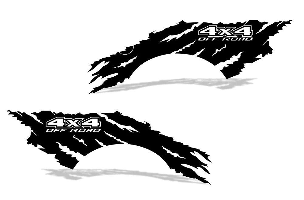 Ford F-150 SuperCab (2015-2020) | Custom Decal, Graphics and Stickers - 4X4 Torn Off Road Decal Kit - Jkprostickers