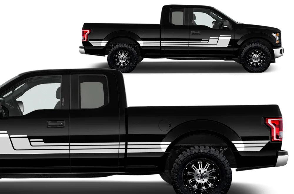 Ford F-150 SuperCab (2015-2020) | Custom Decals, Graphics and Stickers - Hocky Rally Decal Kit - Jkprostickers
