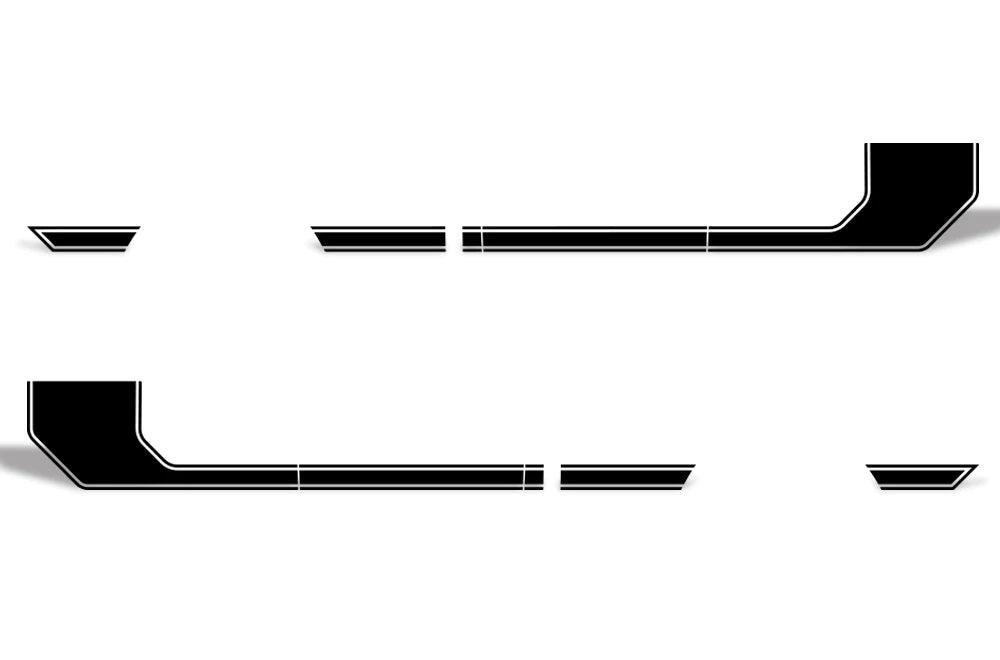 Ford F-150 SuperCrew (2015-2020) | Custom Decals, Graphics and Stickers - Hocky Rally Stripes Kit - Jkprostickers