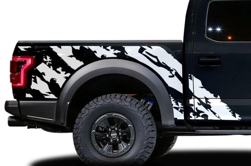 Ford F-150 SVT Raptor (2017-2020) Custom Vinyl Decals, Graphics and Stickers - Halfside Shred Kit - Jkprostickers