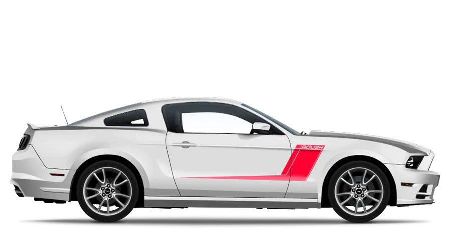Ford Mustang (2005 to 2014) Custom Decals, Graphics and Stickers - Roush Racing Stripes Kit - Jkprostickers