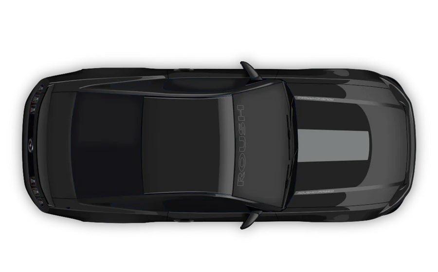 black car with gray Roush Hood & Windshield Decals