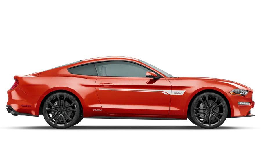 Ford Mustang (2015-2022) Custom Decals, Graphics and Stickers - Roush Side Door Stripes - Jkprostickers