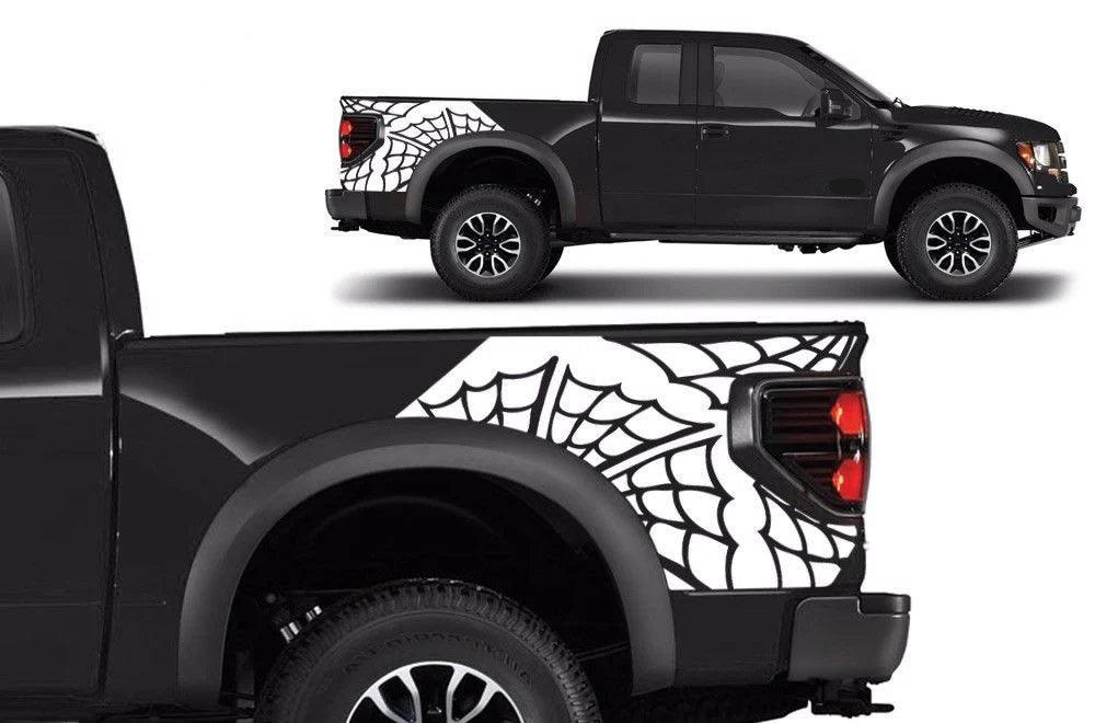 Ford F-150 SVT Raptor (2010-2014) Custom Decals, Graphics and Stickers - Web Style Bed Kit - Jkprostickers