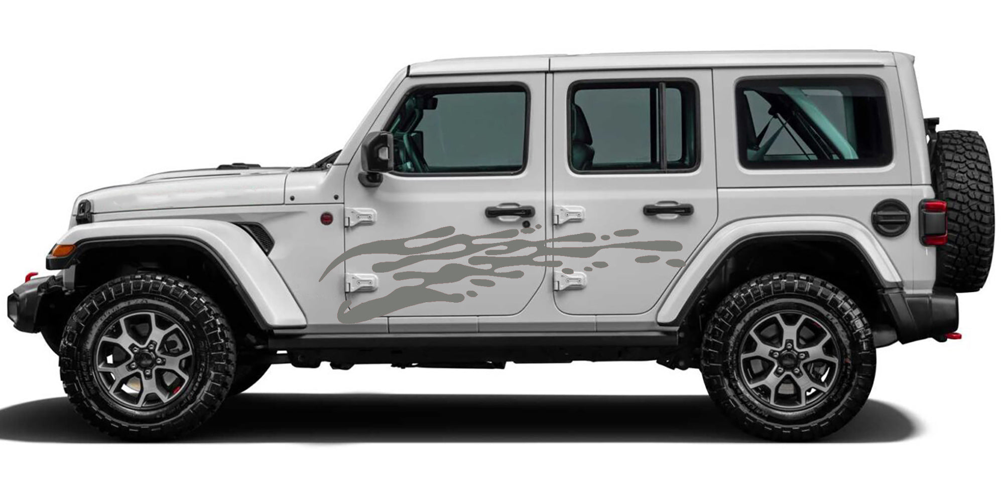 Side Drip Splash gray Graphics for jeep wrangler jl