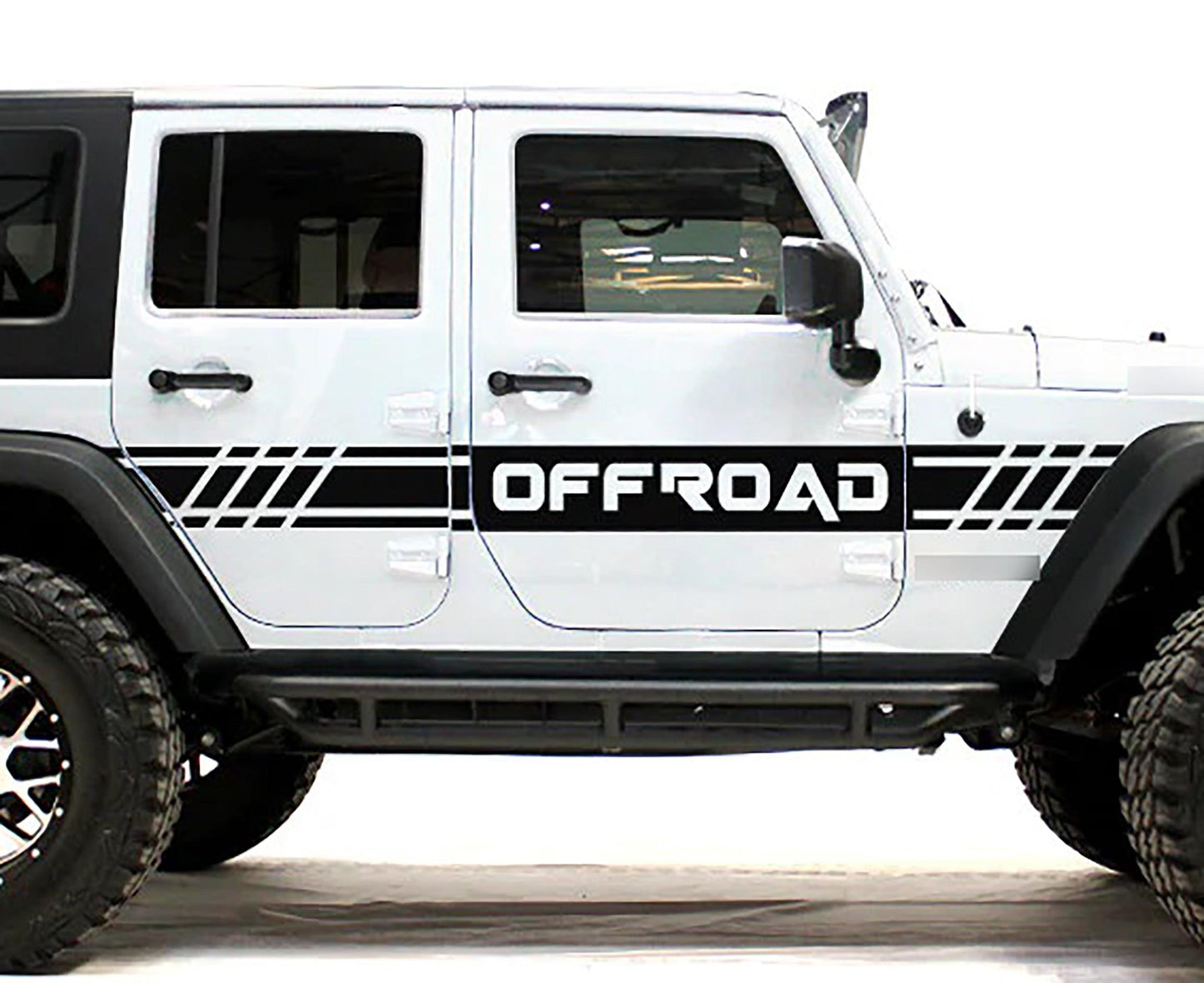 Jeep Wrangler JK (2007-2018) Custom Decals, Graphics and Stickers - Off Road Side Stripe Kit - Jkprostickers